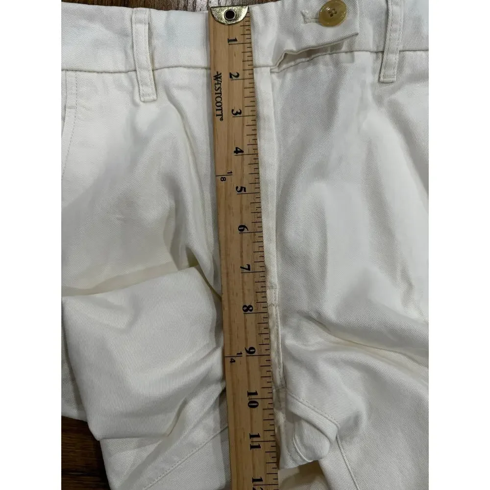 J.Crew Cuffed Preppy Relaxed Chino Pant Ivory Size 2 NWT